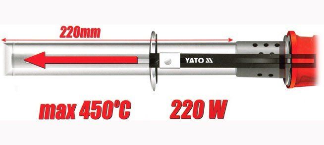 Yato нож термический для пенопласта / пвх / пп