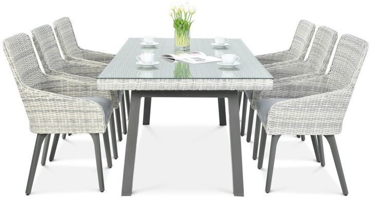 Комплект меблів стіл стільці стіл Focus Garden Milano 6/200 White Grey 6/200 White Grey