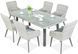 Комплект меблів стіл стільці стіл Focus Garden Milano 6/200 White Grey 6/200 White Grey