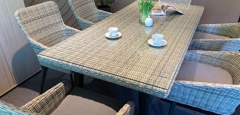 Комплект меблів стіл стільці стіл Focus Garden Milano 6/200 White Grey 6/200 White Grey