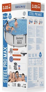 Басейн великий круглий Steel Pro Max Bestway 56408