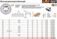 CMT ПИЛА HM 216x30x2,8/1,8 Z=80 ПОПЕРЕЧНЕ РІЗАННЯ, ФІНІШНЕ