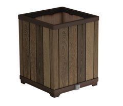 Кашпо декоративное квадратное Deco Square Walnut автополив Keter