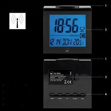Радіогодинник CLATRONIC 7025 чорний