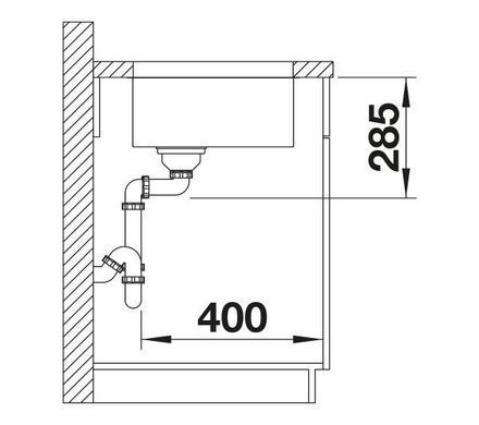 Кухонна мийка Blanco SUPRA 450-U 518203 сталь - підвісна