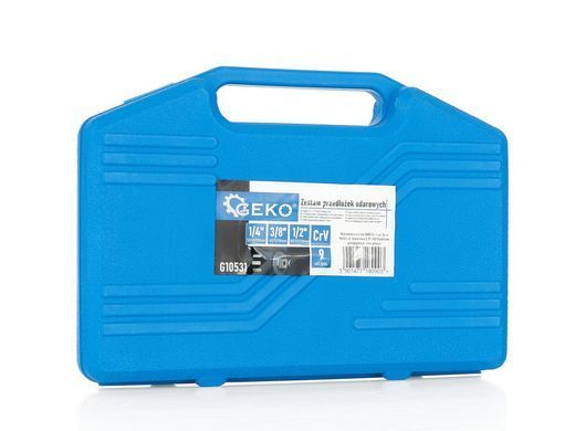 Набір ударних подовжувачів 1/4" 3/8" 1/2" CrV 9 шт Geko G10531