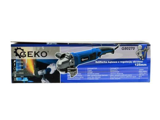 Кутова шліфувальна машина 125 мм з регульованою швидкістю Geko G80270