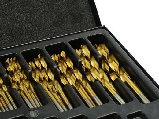Набір свердлів титанових по металу 170 штук Geko G38219