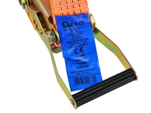Ремені 3-точкові 3 м 4 т 50 мм для евакуатора Geko G02352