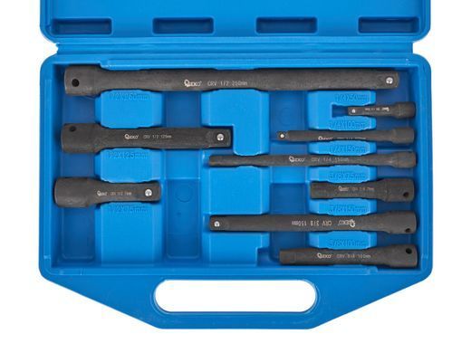 Набір ударних подовжувачів 1/4" 3/8" 1/2" CrV 9 шт Geko G10531