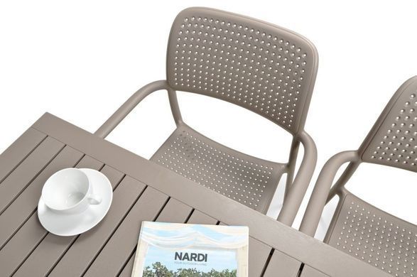 Меблі із пластику для вулиці Nardi Bora/Cube 140 4+1 Tortora