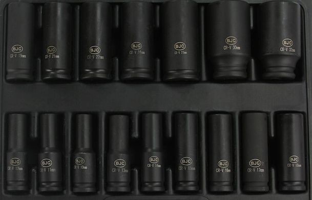 НАБОР ГОЛОВОК УДАРНЫХ 1/2" 10-32ММ 16ШТ BJC