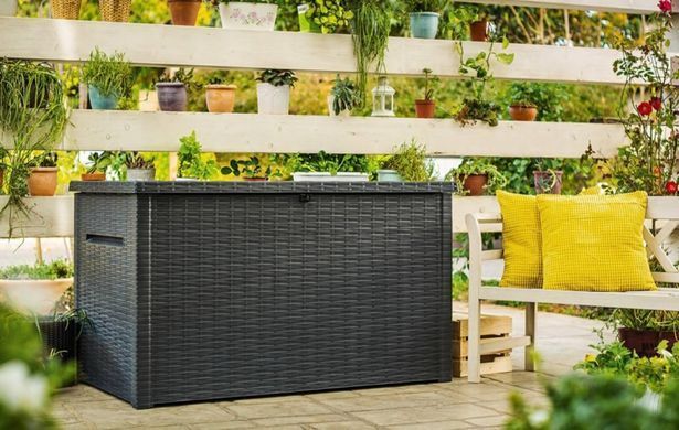 Садовий ящик для зберігання коричневий Java Box 850 л Keter
