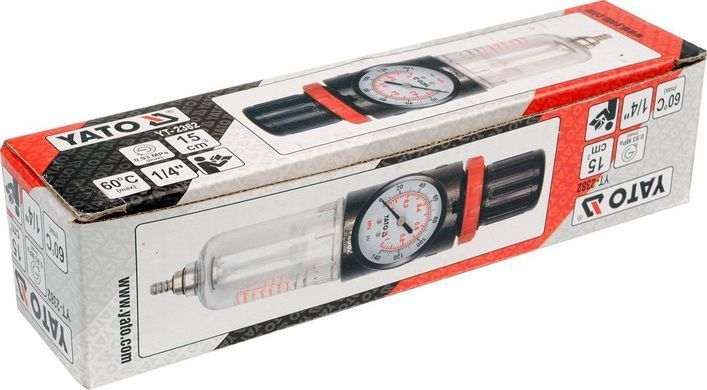 Фільтр повітряний з редуктором 1/4&Prime; Yato YT-2382
