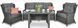 Садовая мебель из техноротанга Trivento Dining Dark Grey