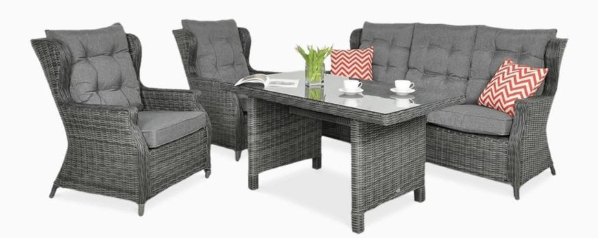 Садовая мебель из техноротанга Trivento Dining Dark Grey