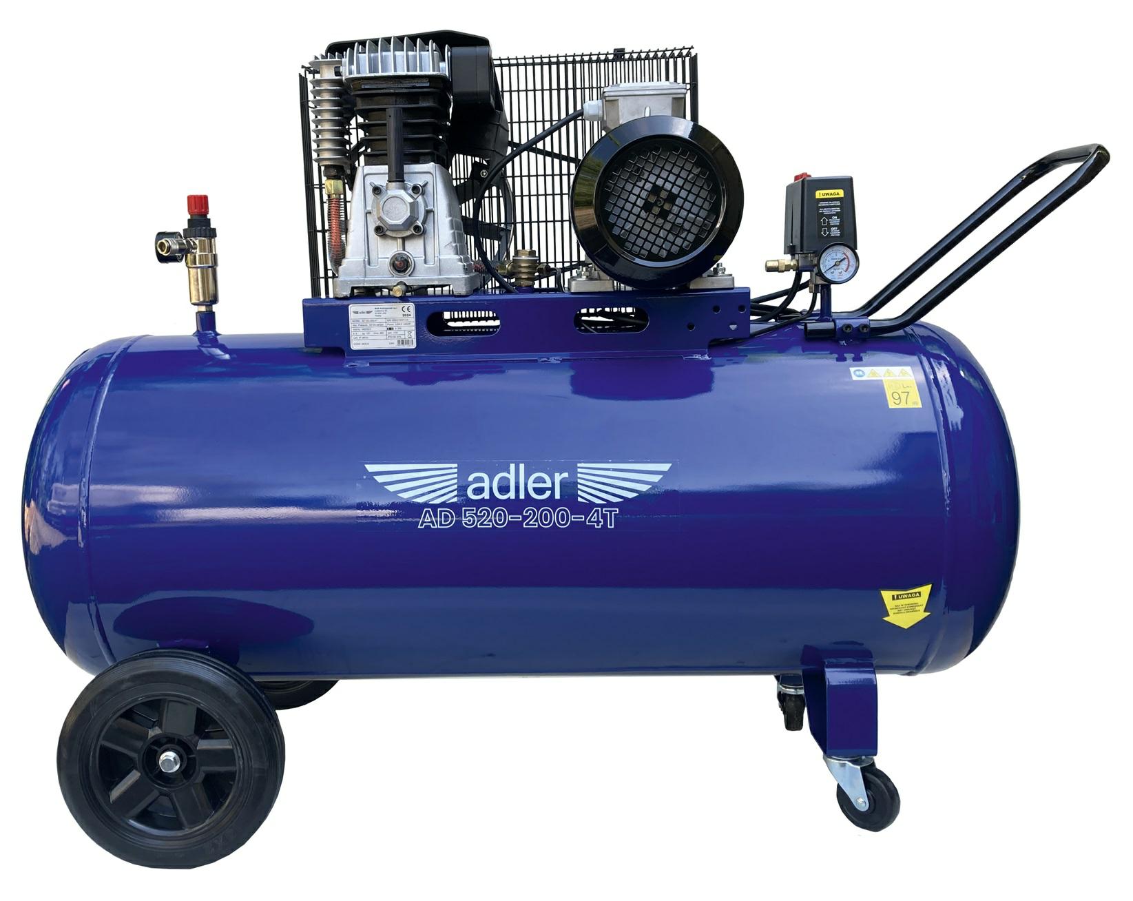 Компрессор ADLER 200 л, 400V, 3 кВт, 10 бар, модель AD520-200-4T
