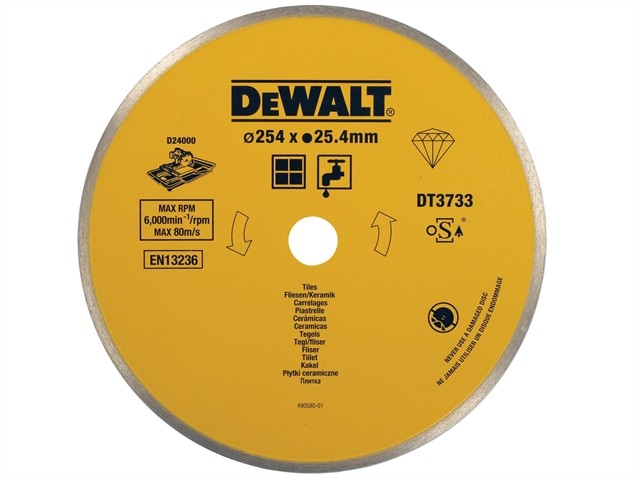 Алмазный диск Dewalt DT3733 254 x 1,6 x 25,4 мм для мокрой резки керамики