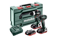 Набір акумуляторних інструментів Metabo Combo Set 2.1.11 18 V, 3 акб 18 В LiHD 4.0 Ah, з/в, кейс MetaBox 145 L