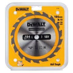 DEWALT ПИЛА ДИСКІВ.184x16mmx18z