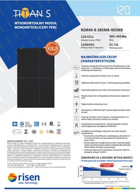 Сонячна панель 390 Вт FUUL BLACK Kraft&Dele R390W-FB