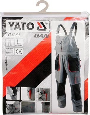 Чоловічий напівкомбінезон робочий L Yato YT-80292