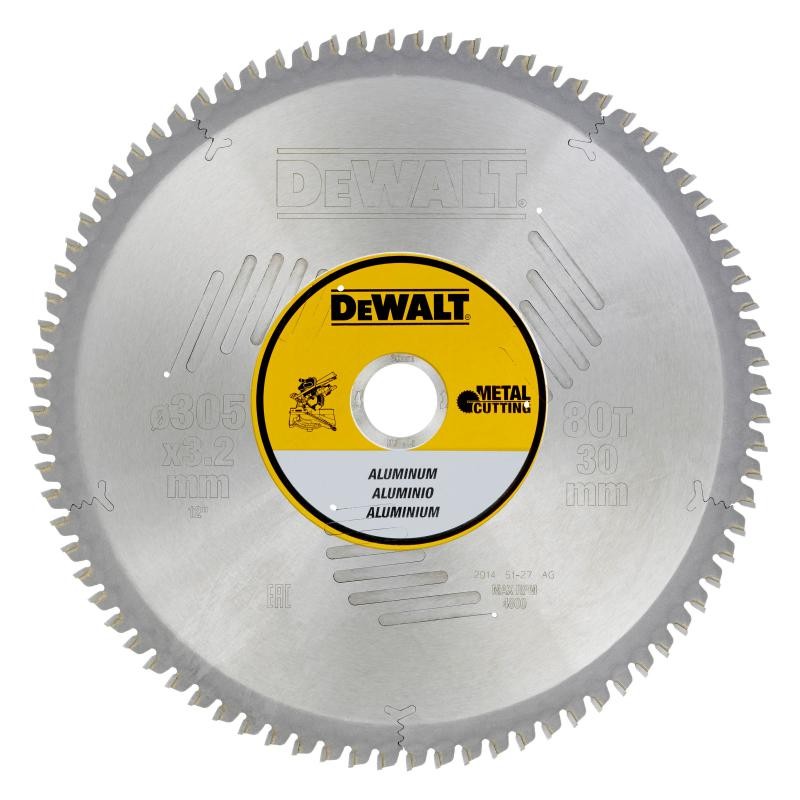 Пильний диск DeWalt DT1916-QZ 305×30 мм, 80 зубів, для алюмінію