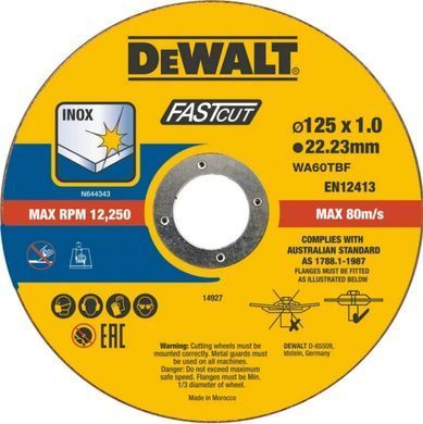 Набір кругів відрізних 100 шт FASTCUT DeWALT DT20540