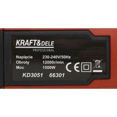 Угловая шлифовальная машина 1500ВТ Kraft&Dele KD3051