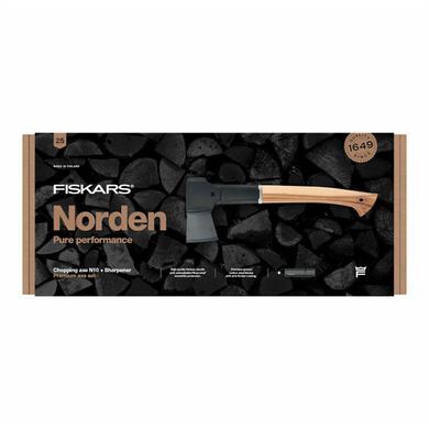 Подарунковий набір Fiskars Norden chopping axe N10 + sharpener SET 1052276