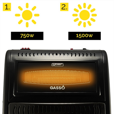 Обігрівач газово-електричний 5700 Вт підлоговий&nbsp;Yoer Gasso GH01BK