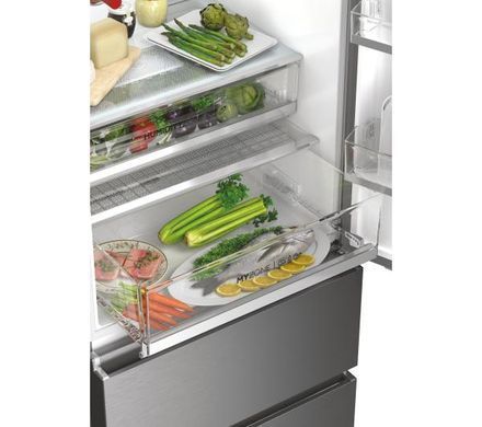 Холодильник Haier 3-дверный HTW7720ENMP Full No Frost - 200,6 см - выдвижной ящик с контролем влажности