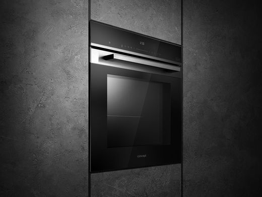 Вбудована електрична багатофункціональна духовка 60 см Concept black etv8560bc