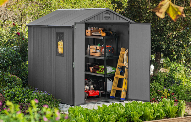 Садовый домик пластиковый DARWIN 6x8 Graphite - KETER