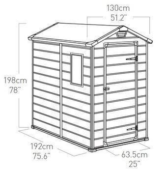Садовий будиночок пластиковий MANOR 4x6s grey/white - KETER