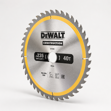 Пильный диск по дереву 235x30 мм 40 зубьев DeWALT CONSTRUCTION DT1955
