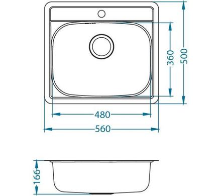 Кухонна мийка Alveus More 10 I 1103106K - сталь, вбудовується в стільницю