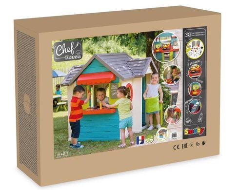 Дитячий кухонний будиночок шеф-кухаря 124x132x135 см Smoby