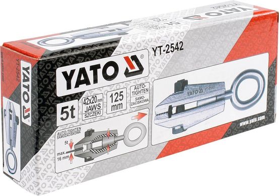 Зажим для листового металла до 16мм Yato YT-2542
