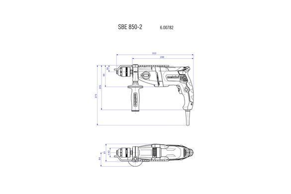 METABO ДРИЛЬ УД.SBE 850-2 850W 2-ШВИДКОСТІ ШВИДКОЗАТИСКНИЙ ПАТРОН