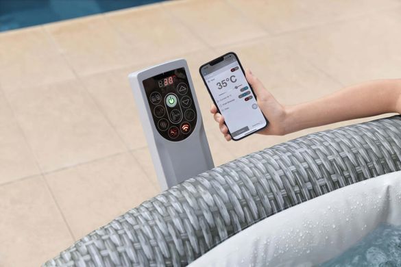 Джакузи уличное надувное для гидромассажа SPA AirJet 6 человек с термокрышкой Bestway