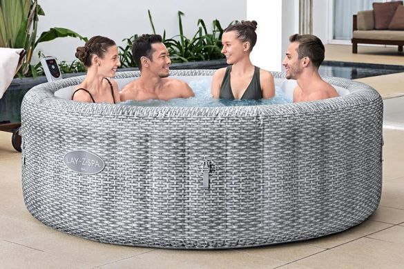 Джакузи уличное надувное для гидромассажа SPA AirJet 6 человек с термокрышкой Bestway