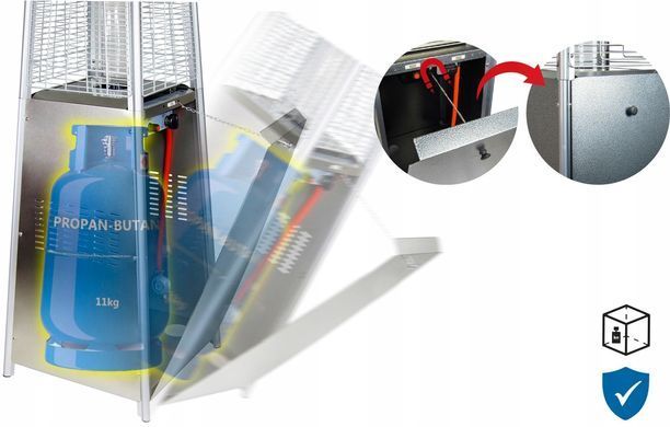 Обігрівач газовий для тераси Maltec PIRAMIDA FL255