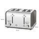 Тостер 4 скибочки вінтаж 1630 Вт ProfiCook PC-TA 1194 сірий