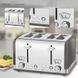 Тостер 4 скибочки вінтаж 1630 Вт ProfiCook PC-TA 1194 сірий