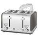 Тостер 4 скибочки вінтаж 1630 Вт ProfiCook PC-TA 1194 сірий