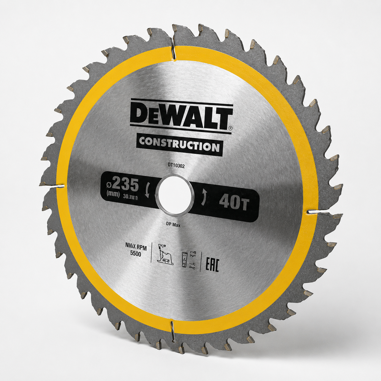 Пильный диск по дереву DeWALT 235x30 мм, 40 зубьев, CONSTRUCTION DT1955