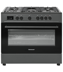 Комбінована плита Ravanson KWGE-K90A CHEFF MODERN BLACK 5 конфорок/110 л духовка