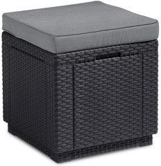 Уличный пуф для сада Keter Cube антрацит