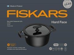FISKARS КАСТРЮЛЯ 3,5 Л С АНТИПРИГАРНЫМ ПОКРЫТИЕМ И С КРЫШКОЙ HARD FACE